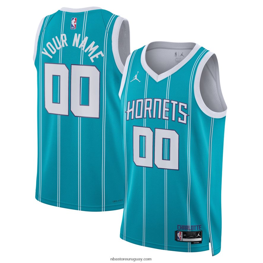 charlotte hornets jordan marca teal swingman jersey personalizado 6L080N5327 NBA