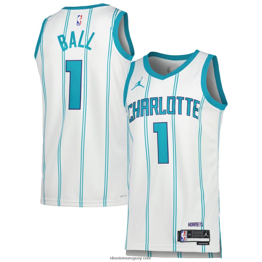 charlotte hornets lamelo ball jordan brand blanco swingman jersey 6L080N359 NBA