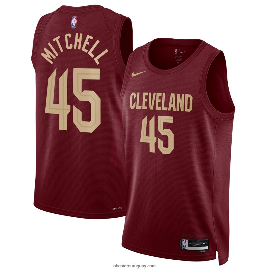 camiseta cleveland cavaliers donovan mitchell nike swingman burdeos 6L080N1175 NBA