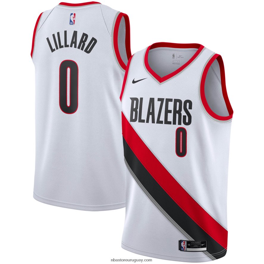 portland trail blazers damian lillard nike swingman jugador blanco jersey 6L080N4380 NBA