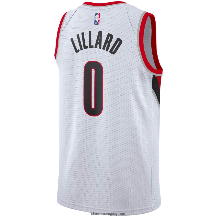 portland trail blazers damian lillard nike swingman jugador blanco jersey 6L080N4380 NBA