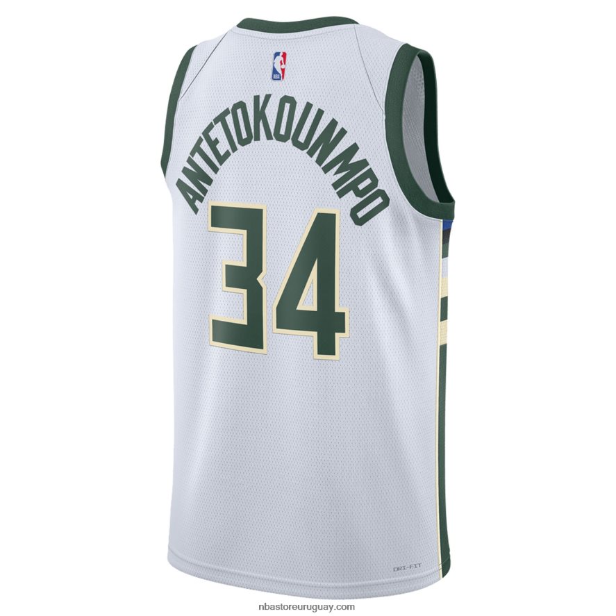 camiseta milwaukee bucks giannis antetokounmpo nike blanca swingman 6L080N204 NBA