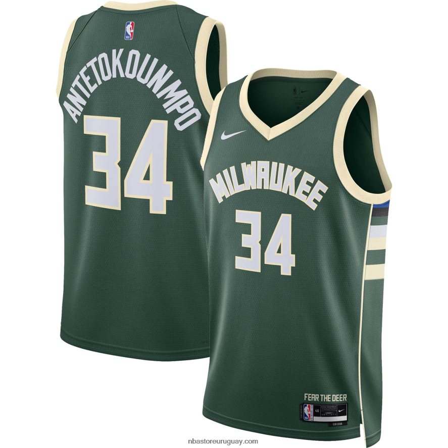 milwaukee bucks giannis antetokounmpo nike hunter verde swingman camiseta 6L080N30 NBA