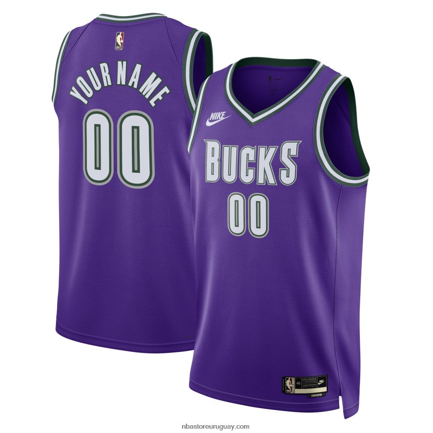 milwaukee bucks nike púrpura custom swingman jersey 6L080N365 NBA