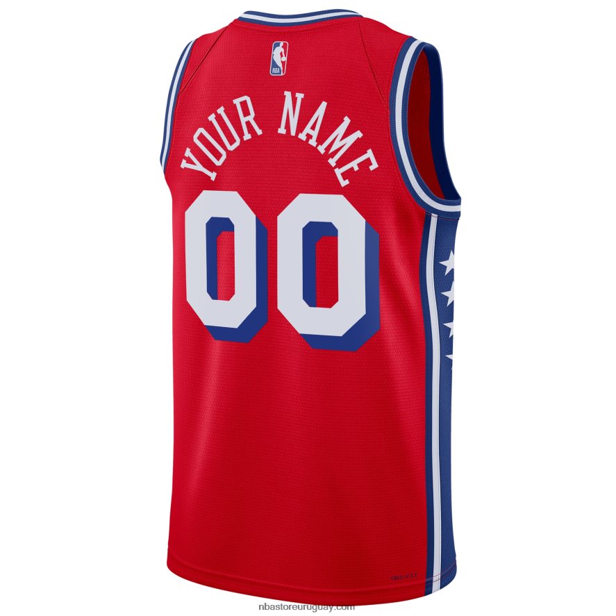 philadelphia 76ers jordan brand rojo swingman camiseta personalizada 6L080N2429 NBA