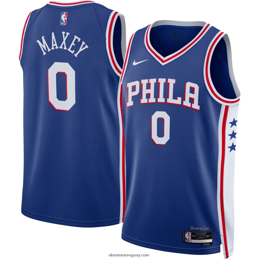 philadelphia 76ers tyrese maxey nike royal swingman camiseta 6L080N1713 NBA