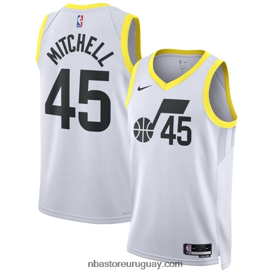 camiseta utah jazz donovan mitchell nike blanca swingman 6L080N8897 NBA