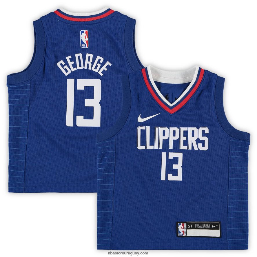 Camiseta réplica Nike Royal de Paul George de los Clippers para niños pequeños 6L080N17435 NBA