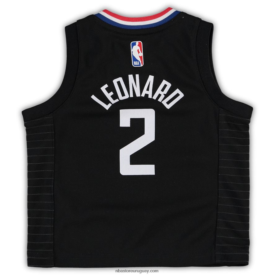 Jersey negro de la marca Jordan de Kawhi Leonard de los Clippers para niños pequeños 6L080N16879 NBA