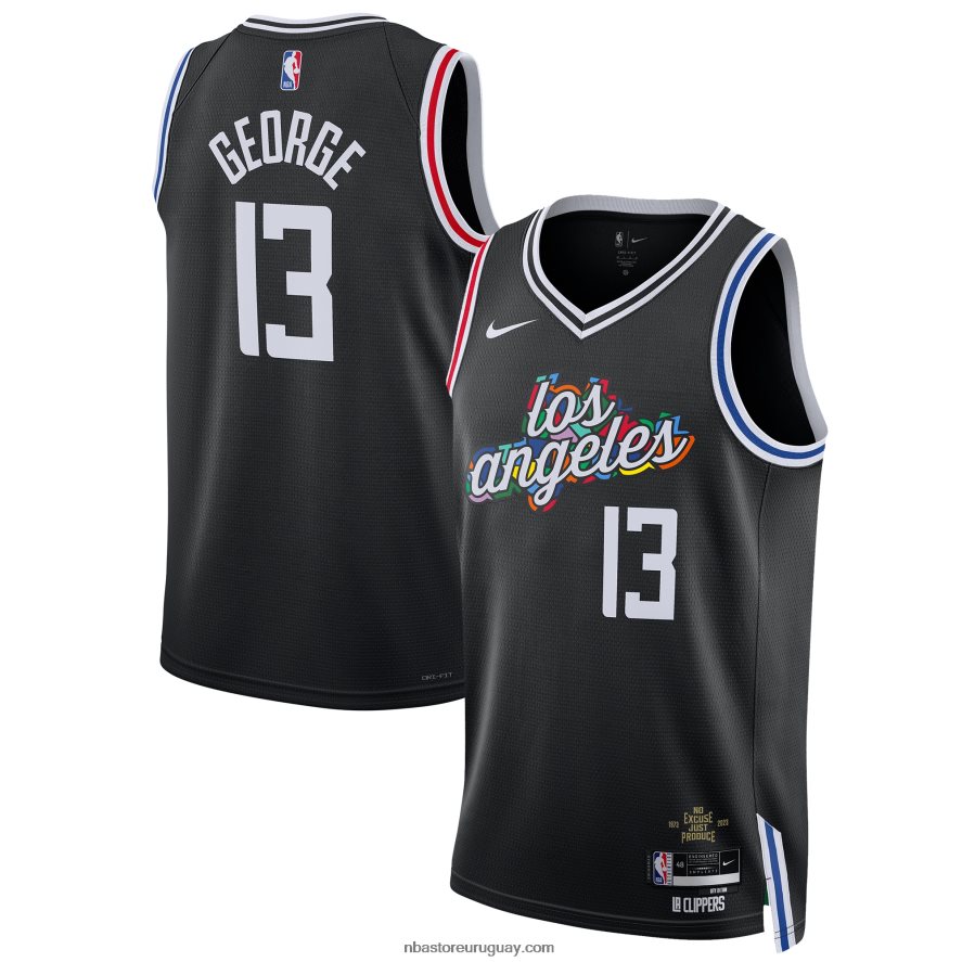 la clippers paul george nike swingman jersey negro 6L080N7456 NBA