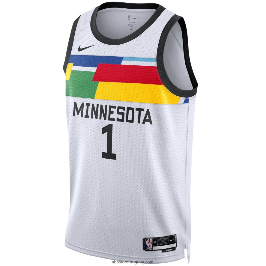 camiseta de los minnesota timberwolves anthony edwards nike blanca swingman 6L080N2726 NBA