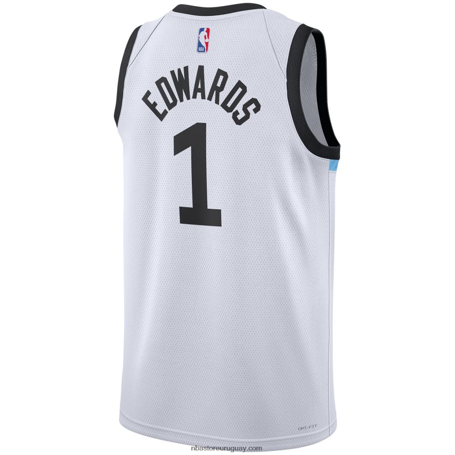 camiseta de los minnesota timberwolves anthony edwards nike blanca swingman 6L080N2726 NBA