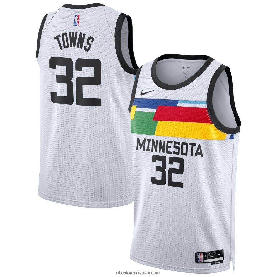 camiseta de los minnesota timberwolves karl-anthony towns nike blanca swingman 6L080N8114 NBA