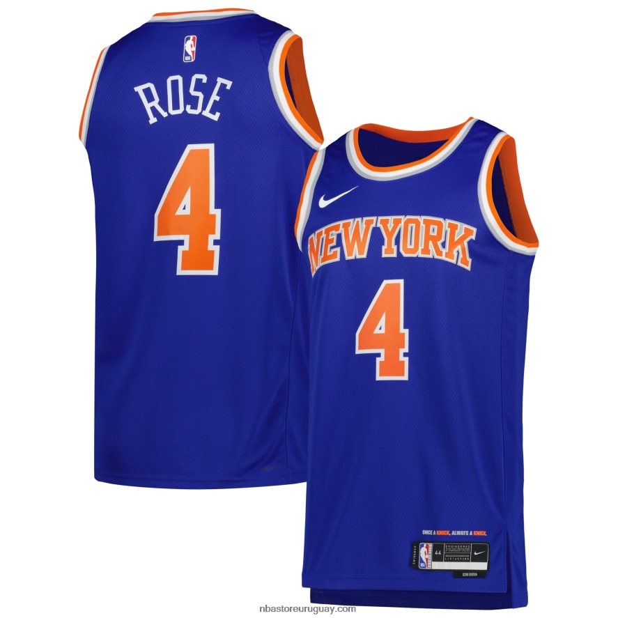 camiseta new york knicks derrick rose nike azul swingman 6L080N6549 NBA