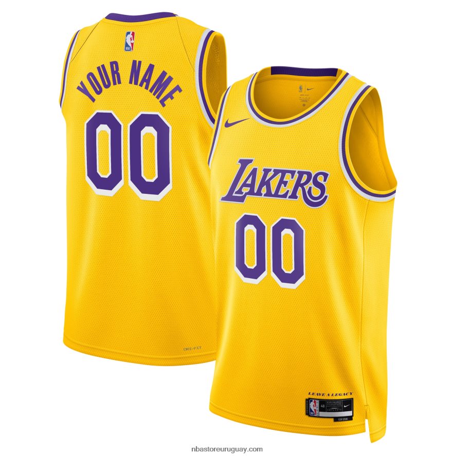 Los angeles lakers nike oro swingman camiseta personalizada 6L080N2739 NBA