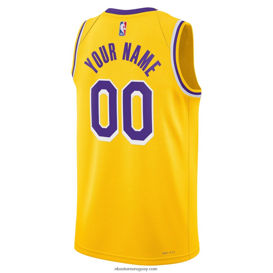 Los angeles lakers nike oro swingman camiseta personalizada 6L080N2739 NBA