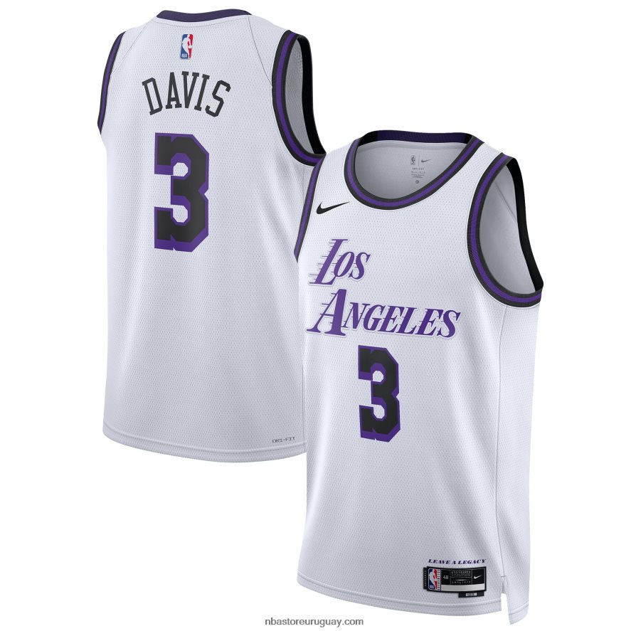camiseta los angeles lakers anthony davis nike blanca swingman 6L080N542 NBA