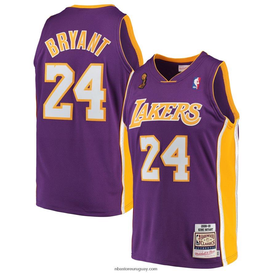 kobe ​​bryant los angeles lakers mitchell & ness hardwood classics auténtico jersey - púrpura 6L080N2927 NBA