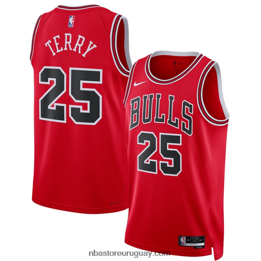 camiseta chicago bulls dalen terry nike red draft primera ronda pick swingman 6L080N4914 NBA