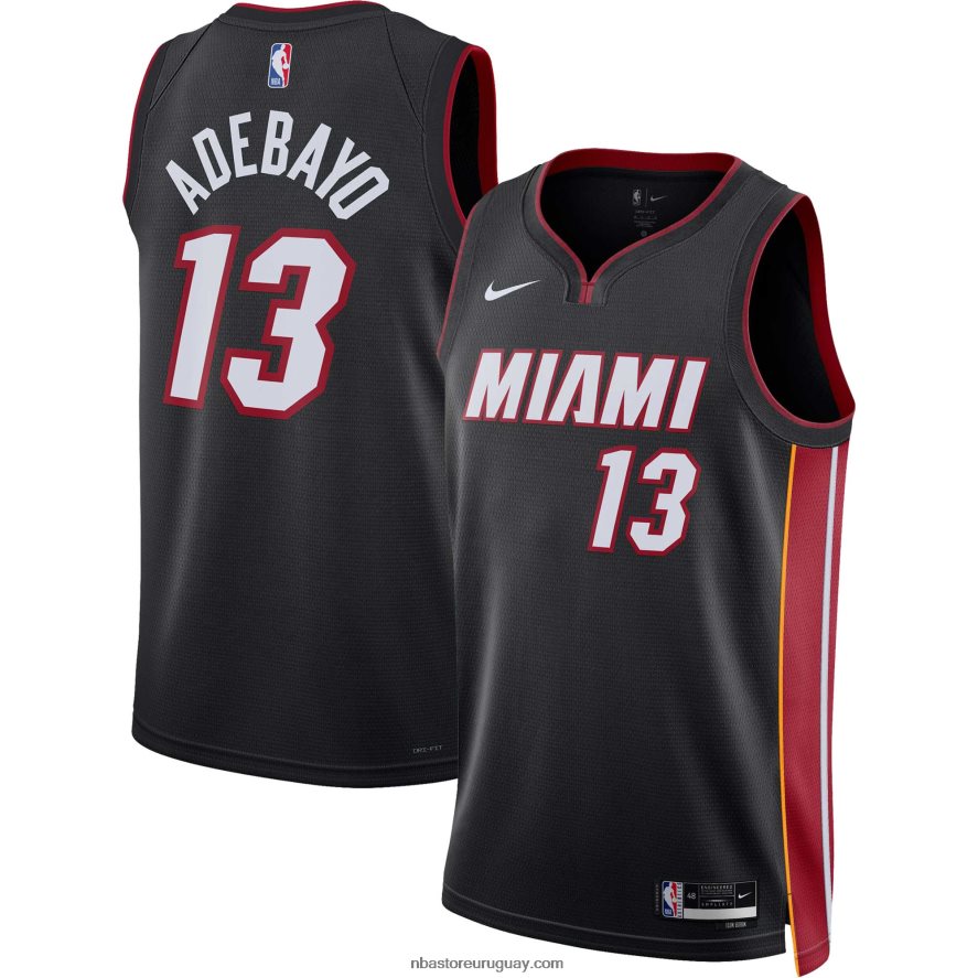 camiseta miami heat bam adebayo nike negro swingman 6L080N2395 NBA
