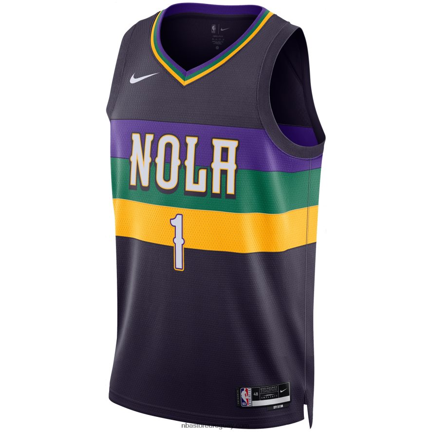 New Orleans Pelicans Zion Williamson Nike Swingman Jersey Púrpura 6L080N5115 NBA