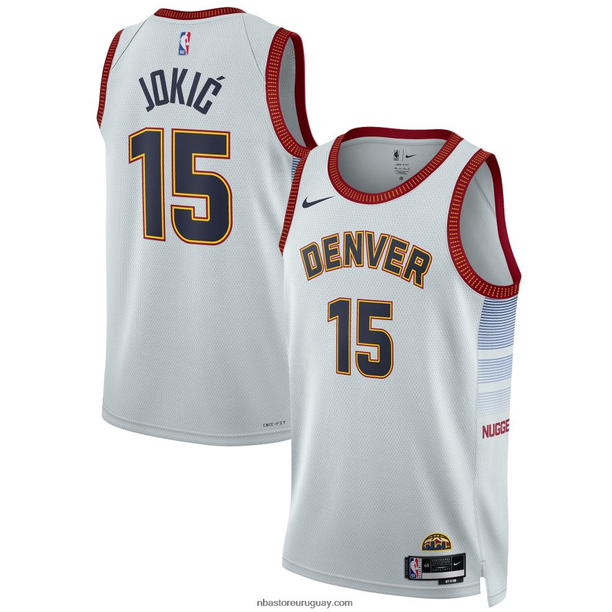 camiseta denver nuggets nikola jokic nike plata swingman 6L080N998 NBA