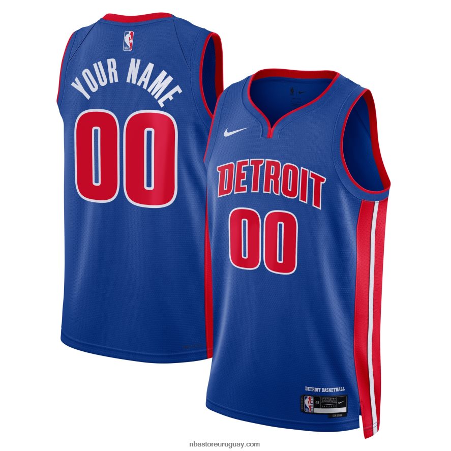 Detroit Pistons Nike azul Swingman camiseta personalizada 6L080N2474 NBA