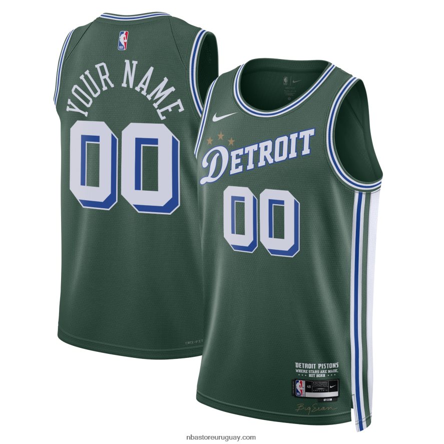 Detroit Pistons Nike verde Swingman camiseta personalizada 6L080N2143 NBA