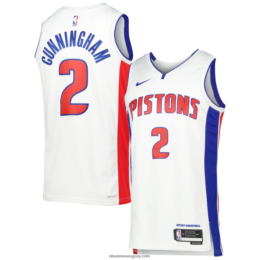 camiseta detroit pistons cade cunningham nike blanca swingman 6L080N2464 NBA