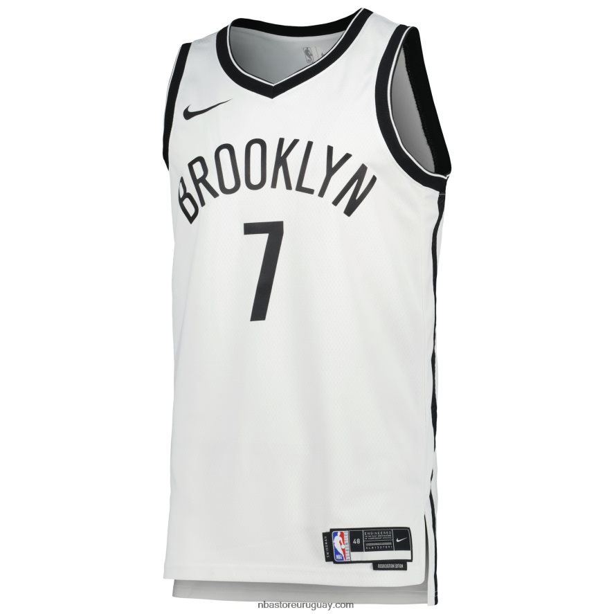 camiseta de los brooklyn nets kevin durant nike blanca swingman 6L080N1127 NBA
