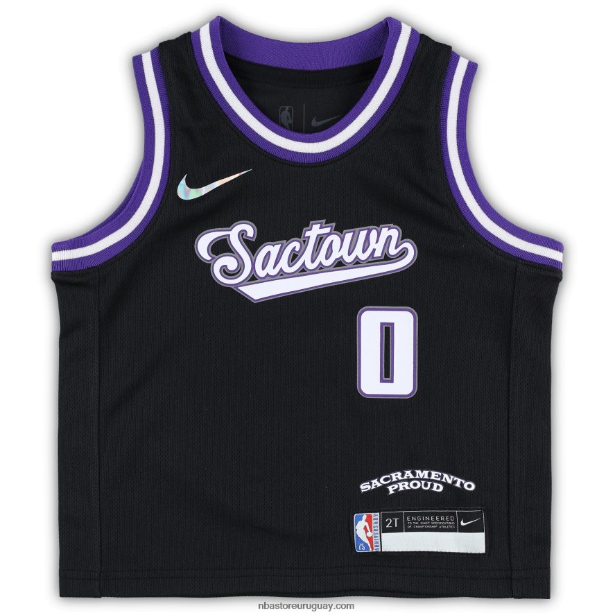 camiseta niño sacramento kings tyrese haliburton nike negro réplica 6L080N17107 NBA